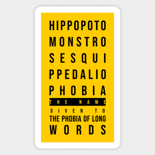 Hippopotomonstrosesquippedaliophobia Magnet